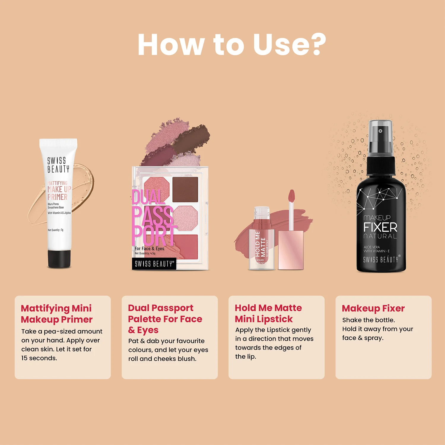 4-in-1 Bridesmaid Makeup Kit (with FREE pouch worth Rs 499) - Image 5
