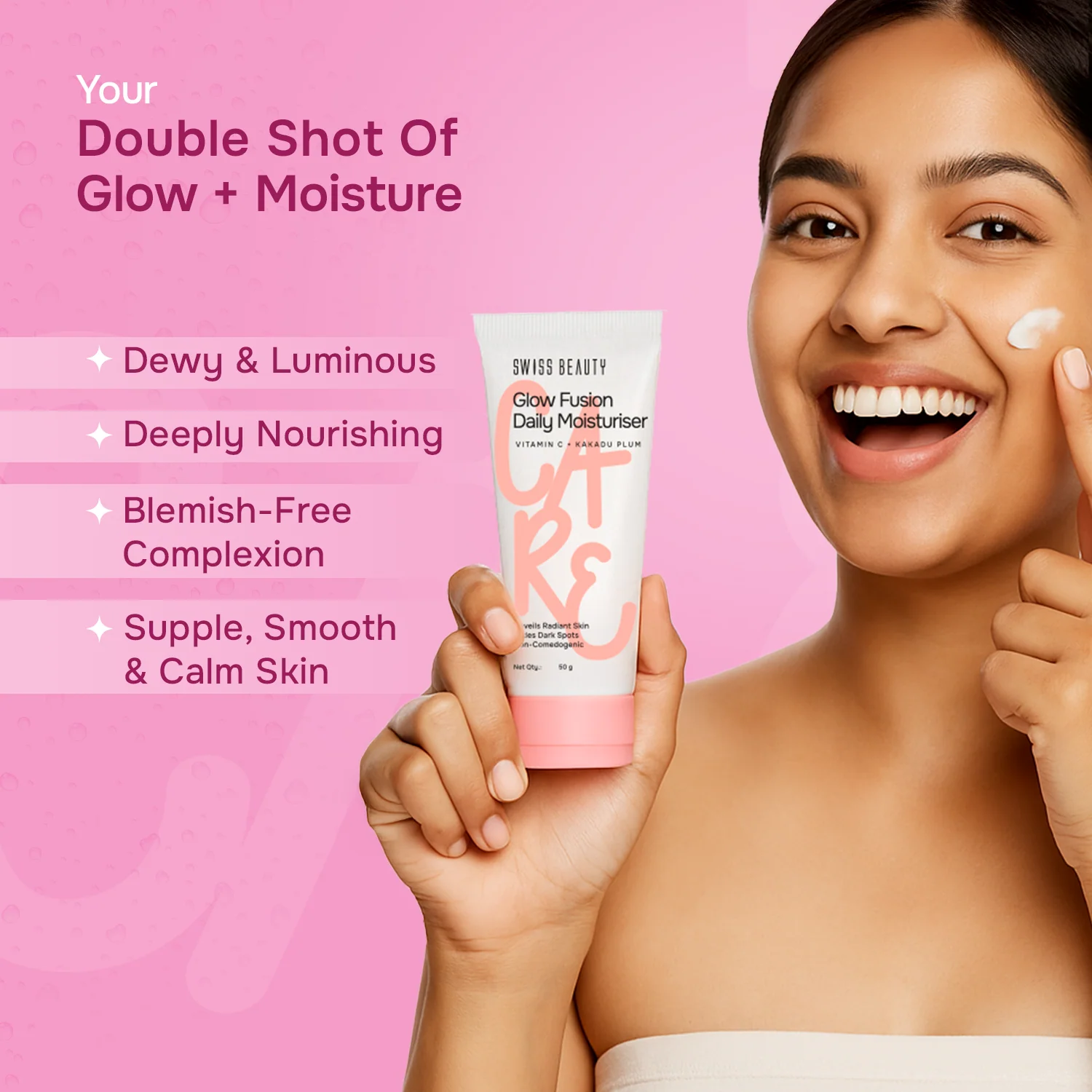 Care Glow Fusion Daily Moisturiser - Image 4