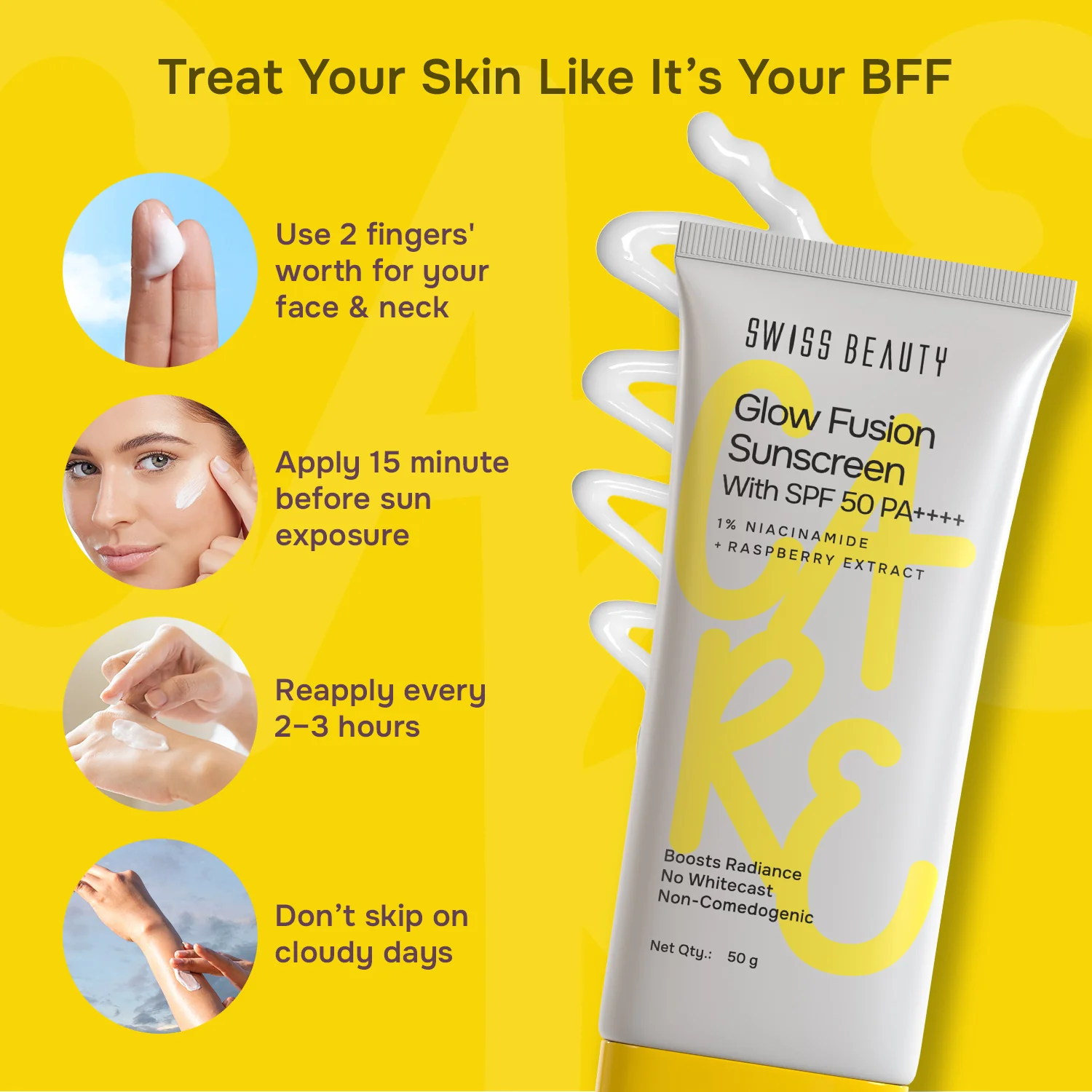 Care Glow Fusion Sunscreen With SPF 50 PA++++ - Image 7