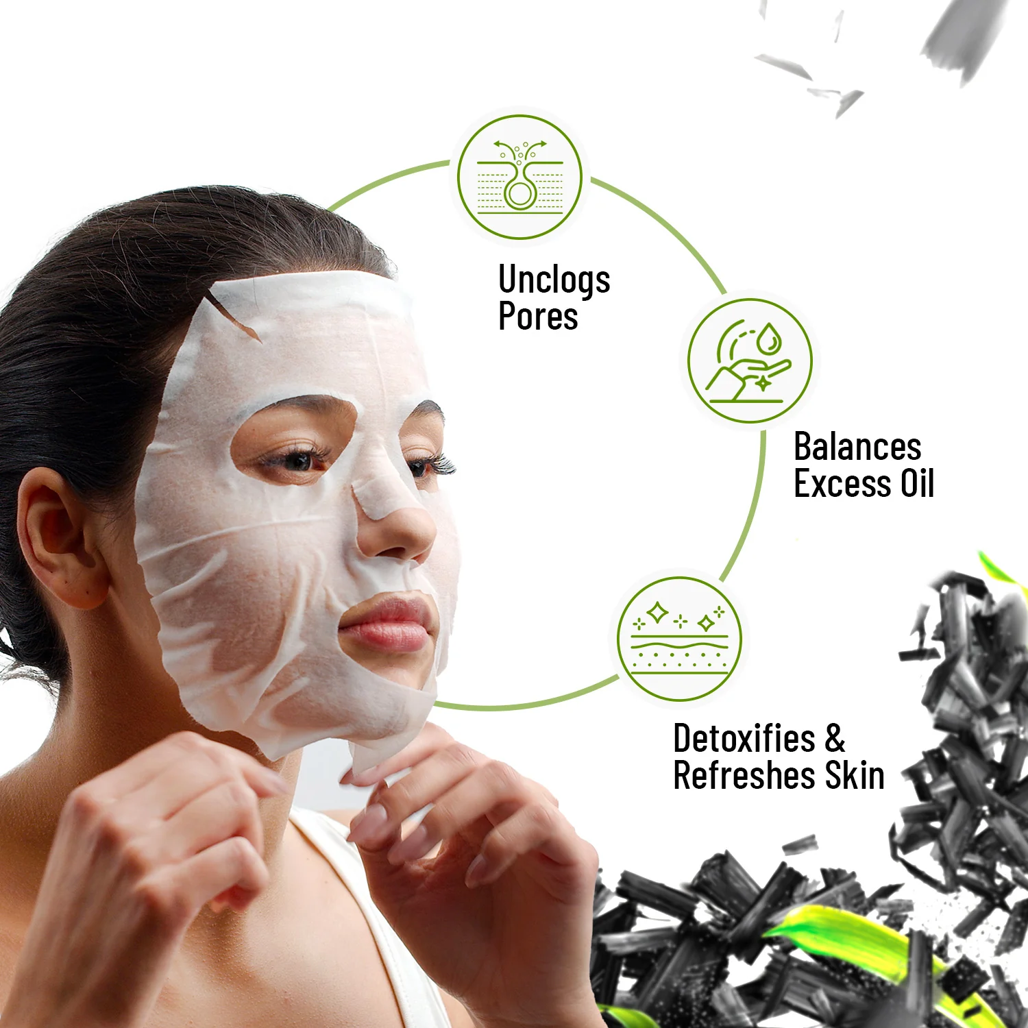 Charcoal & Bamboo Sheet Mask. - Image 4