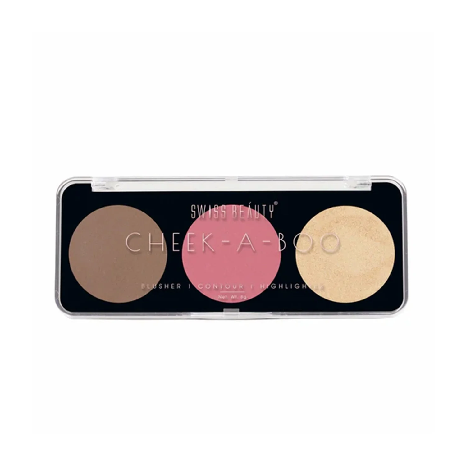 Cheek-A-Boo 3-in-1 Face Palette with Blusher , Contour and Highlighter - Image 4