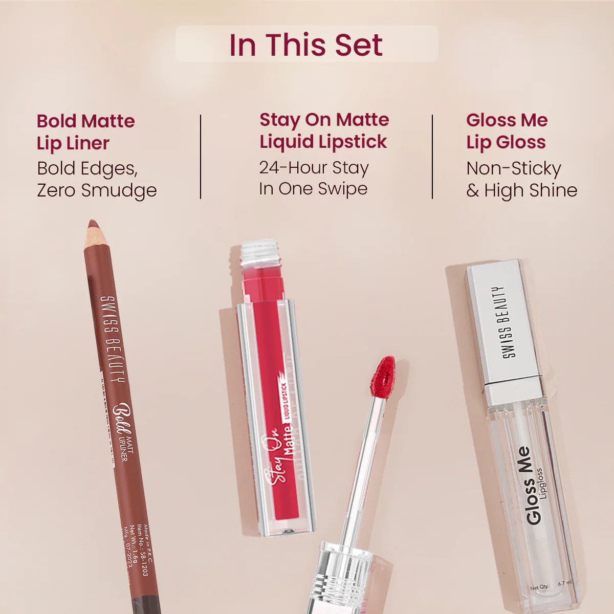 Coral Lace Lip Combo - Image 2