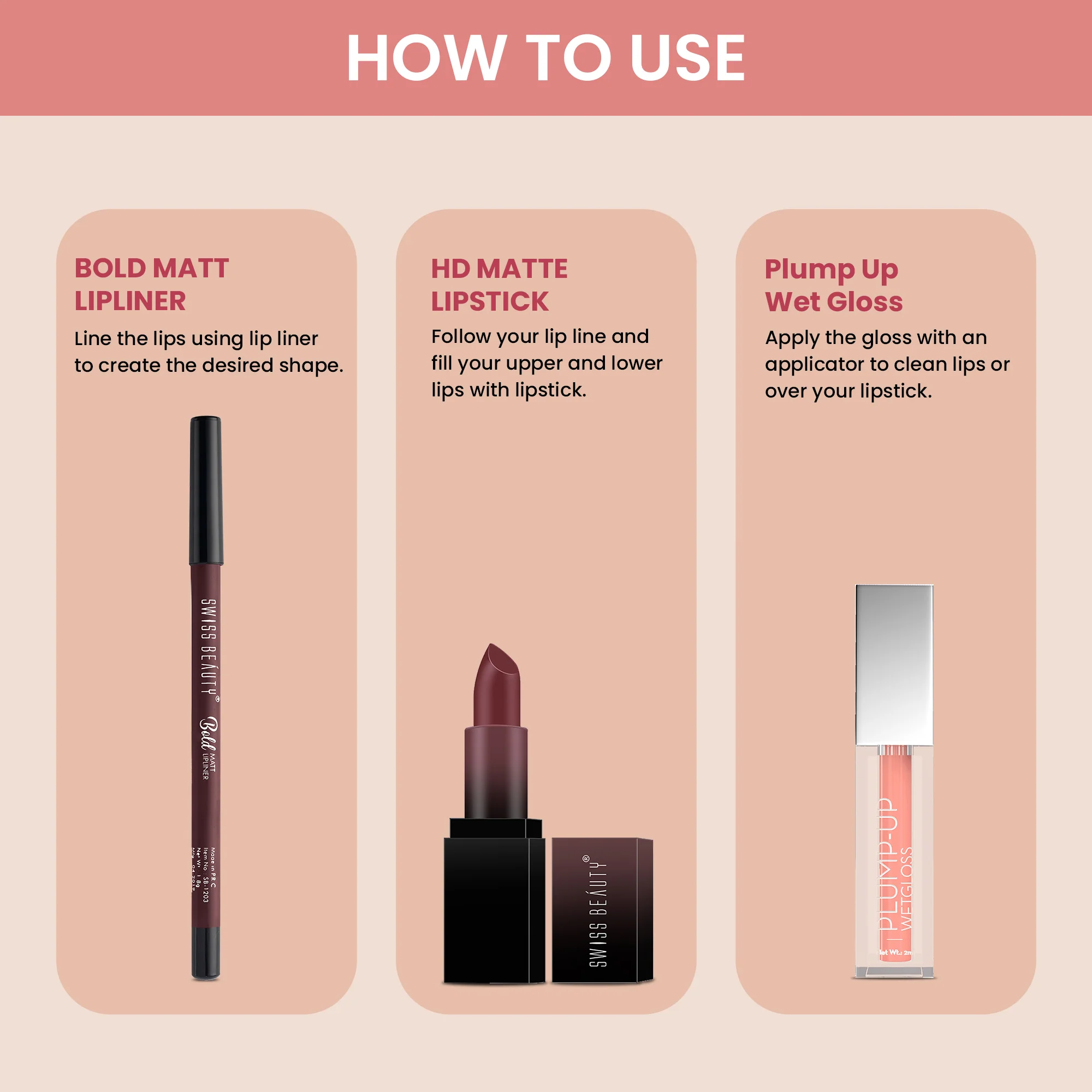 MATTE AND SHINE TRIO MAKEUP KIT - Image 3
