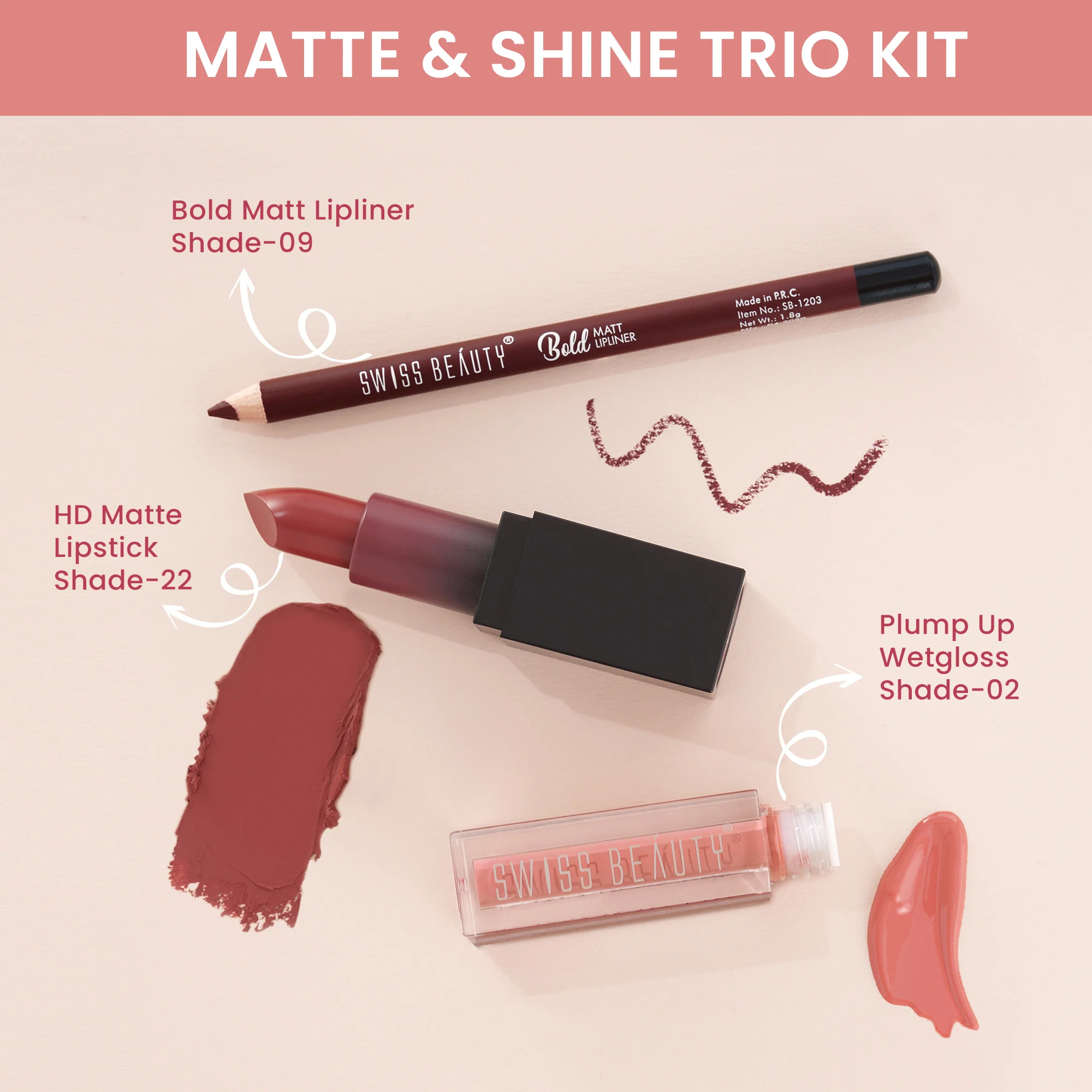 MATTE AND SHINE TRIO MAKEUP KIT - Image 6