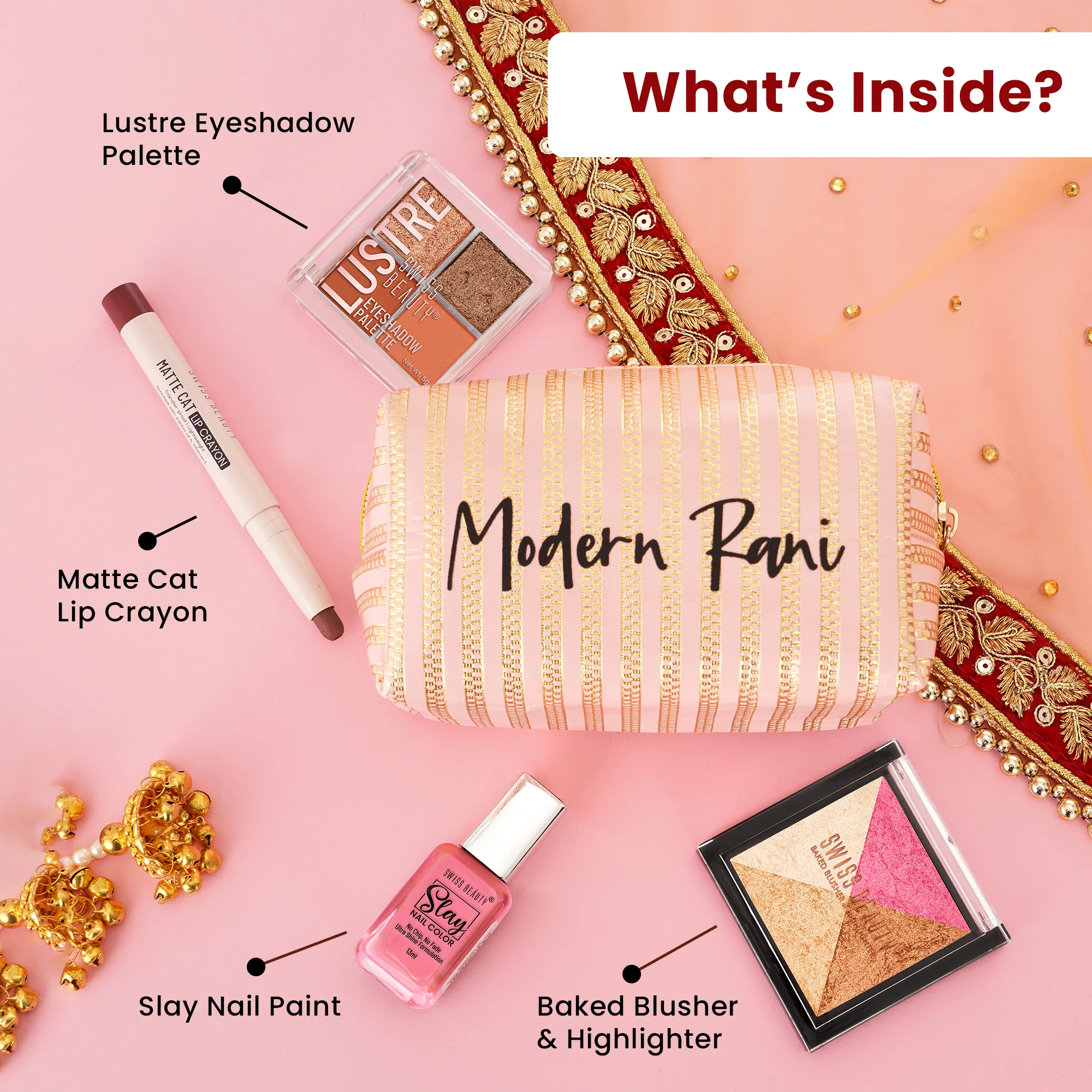 MODERN RANI MAKEUP KIT WITH FREE POUCH (worth Rs 499) - Image 3