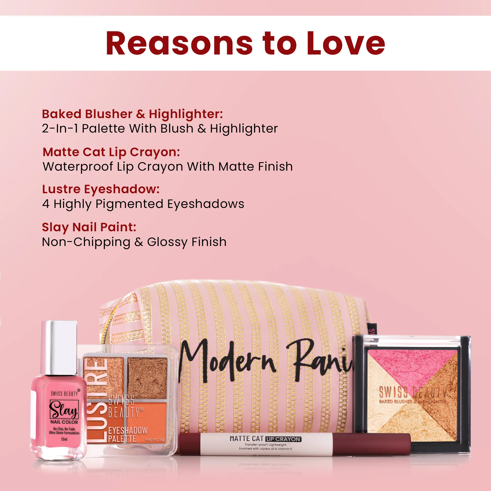 MODERN RANI MAKEUP KIT WITH FREE POUCH (worth Rs 499) - Image 4