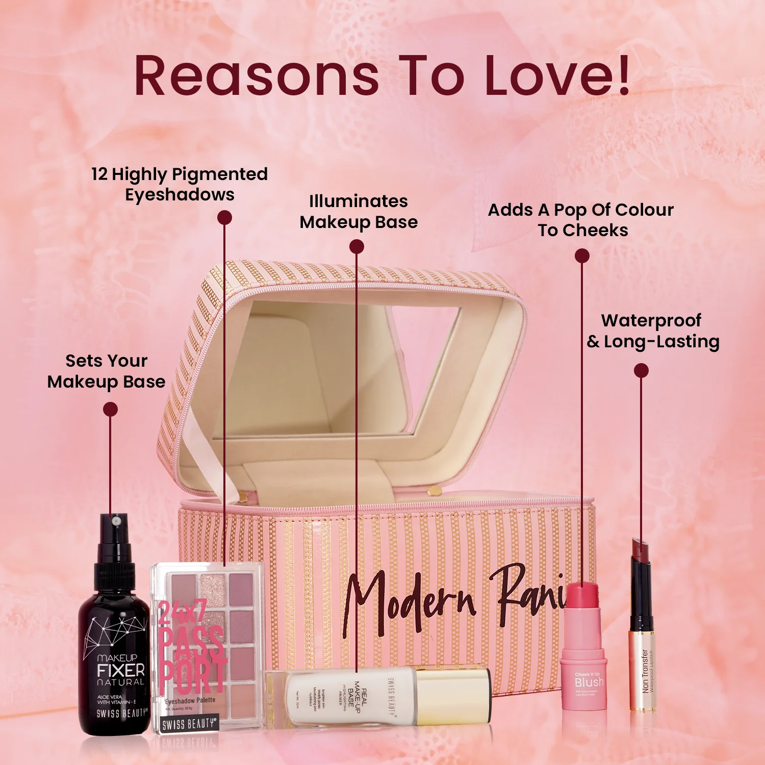MODERN RANI MAKEUP Vanity WITH FREE Vanity Box (worth Rs 2499) - Image 4