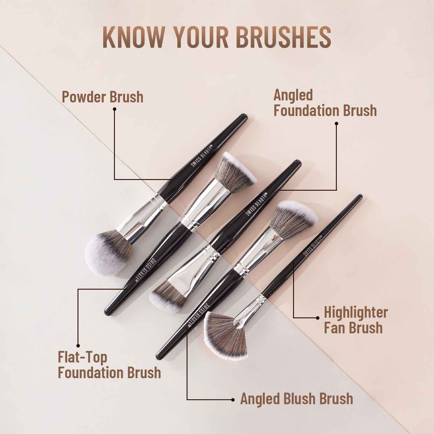 Professional Series Makeup Brush 12 Piece Set - Image 6