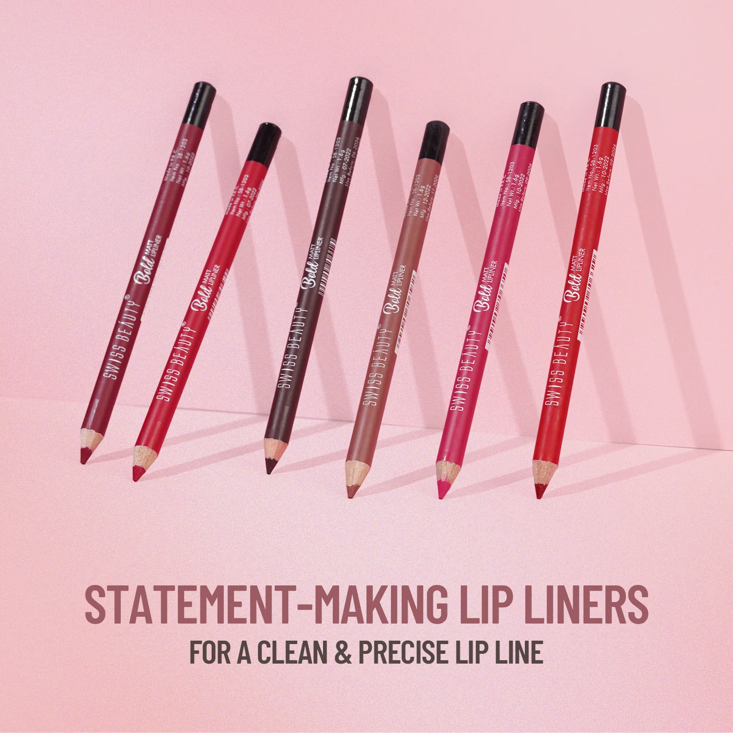 Bold Matte Lipliner Pack Of 12 Pcs - Image 4