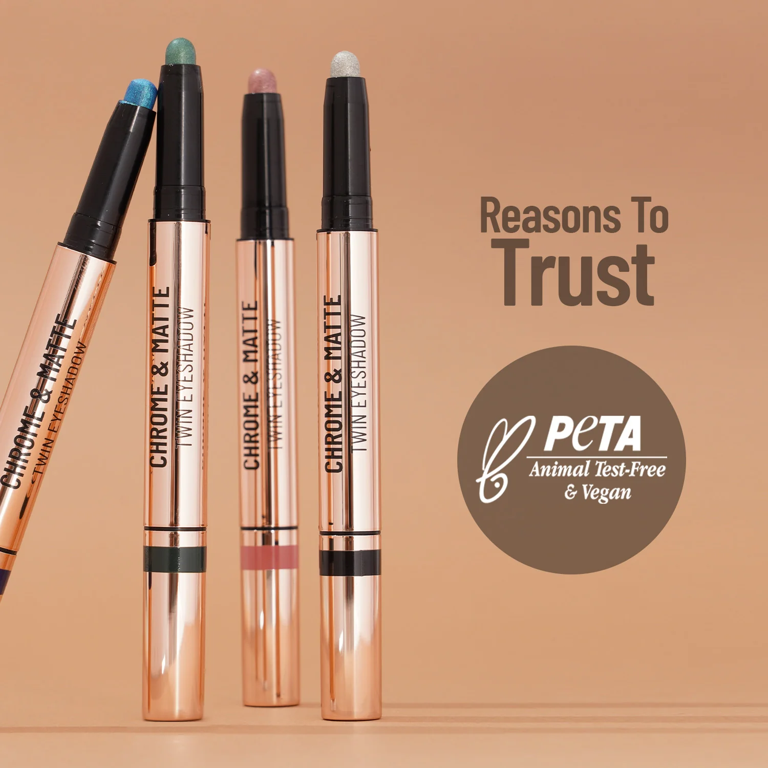 Chrome & Matte Twin Eyeshadow Pack Of 4 - Image 5