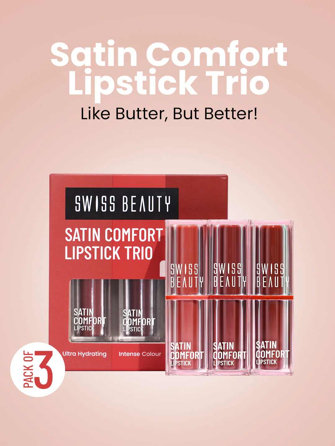 Satin Comfort Lipstick Trio3-in-1 - Image 5